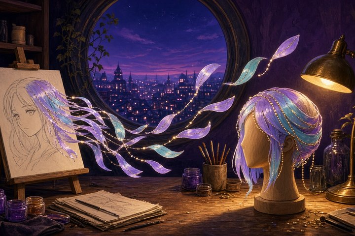HairDeck: Open Apache-2.0 Model Turns One Character Image Into Game-Ready Hair Cards With Spring Bones