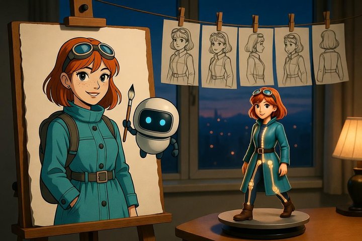 Charakuru: One Illustration to a VRM Avatar, With Codex and Tripo
